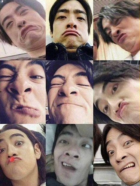 明星照片男搞笑,男星们变身喜剧之王